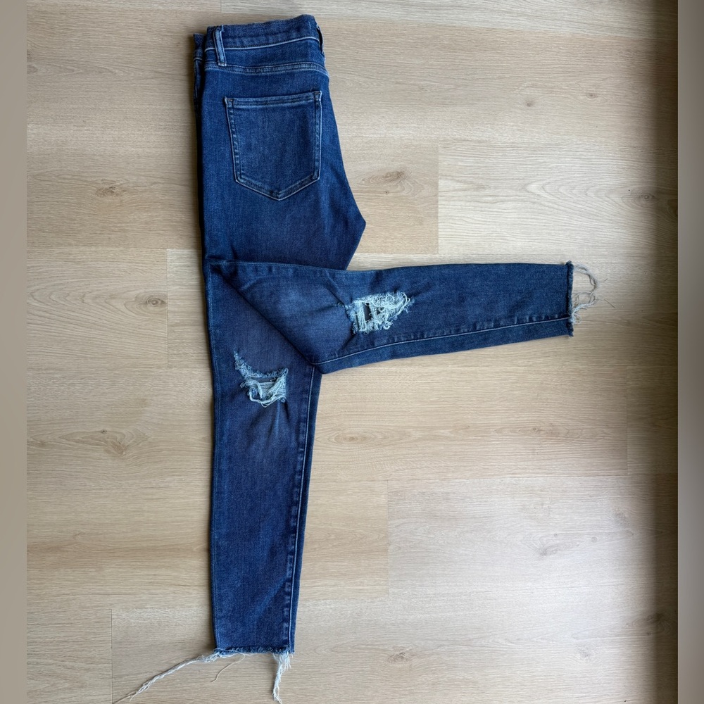 Express Skinny Jeans w/ Raw Hem
